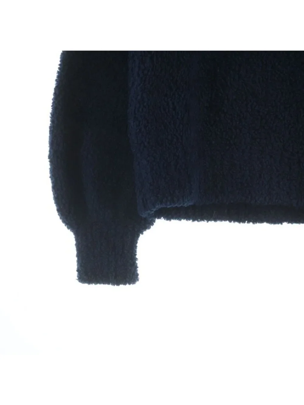 Chanel CC Logo Wool Acrylic Long Sleeve Knit Sweater Cashmere Blend Navy